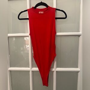 Heron Preston NY Sleeveless Red Bodysuit